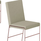 Kit 02 Cadeiras Dubai Linho Bege Areia/cobre