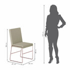 Kit 02 Cadeiras Dubai Linho Bege Areia/cobre