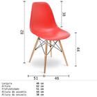 Kit 02 Cadeiras Eiffel Charles Eames Vermelho