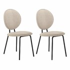 Kit 02 Cadeiras Em Aço Carbono Encosto E Assento Estofado Opa