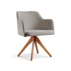 Kit 02 Cadeiras Eros Giratória Linho Cinza Claro