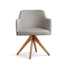 Kit 02 Cadeiras Eros Giratória Linho Cinza Claro