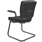 Kit 02 Cadeiras Escritório Fixa Executiva Office Preto Slim B