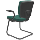 Kit 02 Cadeiras Escritório Fixa Executiva Office Preto Slim B