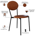 Kit 02 Cadeiras Estofada Para Sala De Jantar Azuri Preto C01