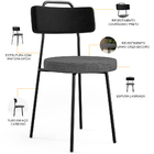 Kit 02 Cadeiras Estofada Sala De Jantar Barcelona L02 Couríss