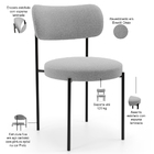 Kit 02 Cadeiras Estofadas Para Sala De Jantar Louise L02 Bouc