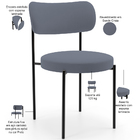 Kit 02 Cadeiras Estofadas Para Sala De Jantar Louise L02 Sued