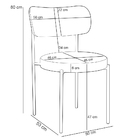 Kit 02 Cadeiras Estofadas Para Sala De Jantar Louise L02 Sued