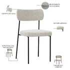 Kit 02 Cadeiras Estofadas Para Sala De Jantar Melina L02 Bouc