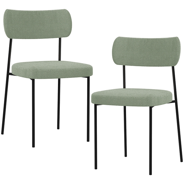 Kit 02 Cadeiras Estofadas Para Sala De Jantar Melina L02 Bouc