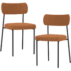 Kit 02 Cadeiras Estofadas Para Sala De Jantar Melina L02 Bouc