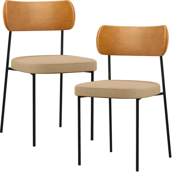 Kit 02 Cadeiras Estofadas Para Sala De Jantar Melina L02 Cour