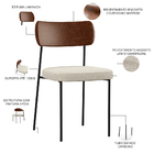 Kit 02 Cadeiras Estofadas Para Sala De Jantar Melina L02 Cour