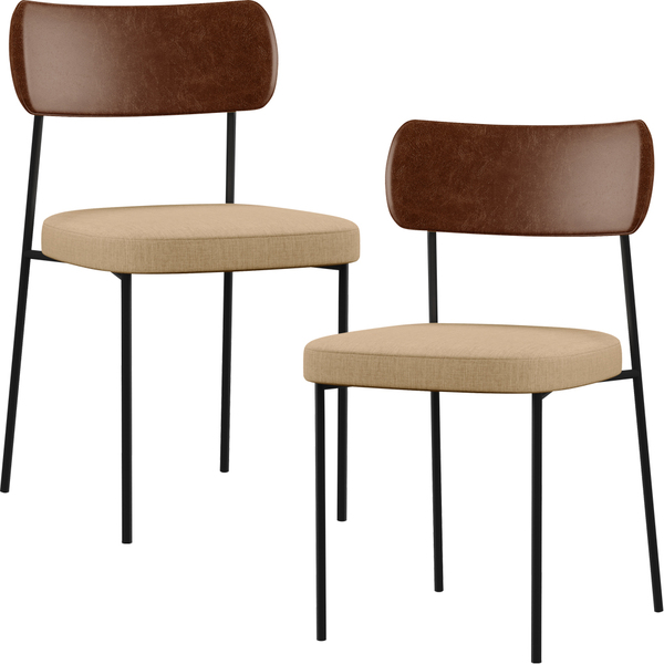 Kit 02 Cadeiras Estofadas Para Sala De Jantar Melina L02 Cour