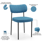 Kit 02 Cadeiras Estofadas Para Sala De Jantar Melina L02 Linh