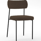 Kit 02 Cadeiras Estofadas Para Sala De Jantar Melina L02 Sued