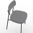 Kit 02 Cadeiras Estofadas Para Sala De Jantar Melina L02 Sued