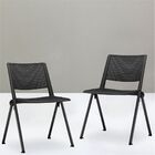 Kit 02 Cadeiras Fixa Base Preta Empilhável Up F02 Preto - Lya