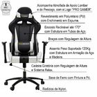 Kit 02 Cadeiras Gamer Ergonômica Pro-v Sport Preto Branco