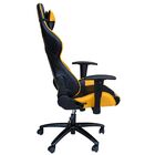 Kit 02 Cadeiras Gamer Ergonômica Prov Sport Pu Preto Amarelo