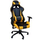 Kit 02 Cadeiras Gamer Ergonômica Prov Sport Pu Preto Amarelo