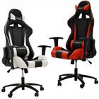 Kit 02 Cadeiras Gamer Prov Sport Preto Branco E Vermelho