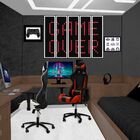 Kit 02 Cadeiras Gamer Prov Sport Preto Branco E Vermelho