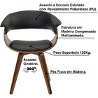 Kit 02 Cadeiras Giratória Decorativa Para Sala De Jantar Ohan