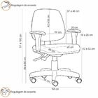 Kit 02 Cadeiras Giratória Job L02 Executiva Ergonômica Escrit