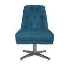 Kit 02 Cadeiras Giratória Paris Suede Azul Royal - Dominic De