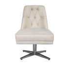 Kit 02 Cadeiras Giratória Paris Suede Bege - Dominic Decor