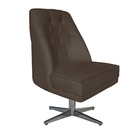 Kit 02 Cadeiras Giratória Paris Suede Marrom - Dominic Decor