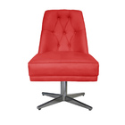 Kit 02 Cadeiras Giratória Paris Suede Vermelho - Dominic Decor