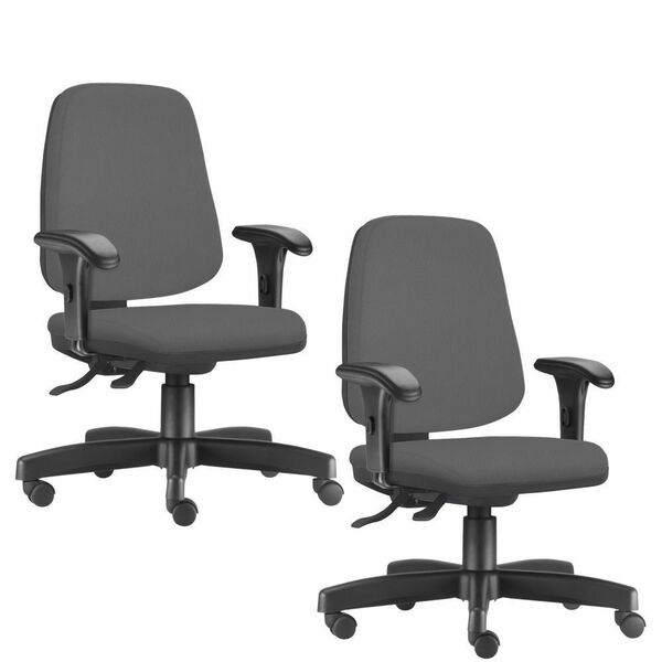 Kit 02 Cadeiras Giratórias Job L02 Diretor Executiva Crepe Ci
