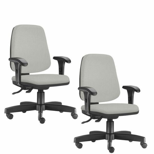 Kit 02 Cadeiras Giratórias Job L02 Diretor Executiva Linho Ci