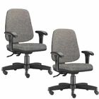 Kit 02 Cadeiras Giratórias Job L02 Diretor Executiva Linho Ci