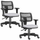 Kit 02 Cadeiras Giratórias Zip L02 Executiva Ergonômica Escri