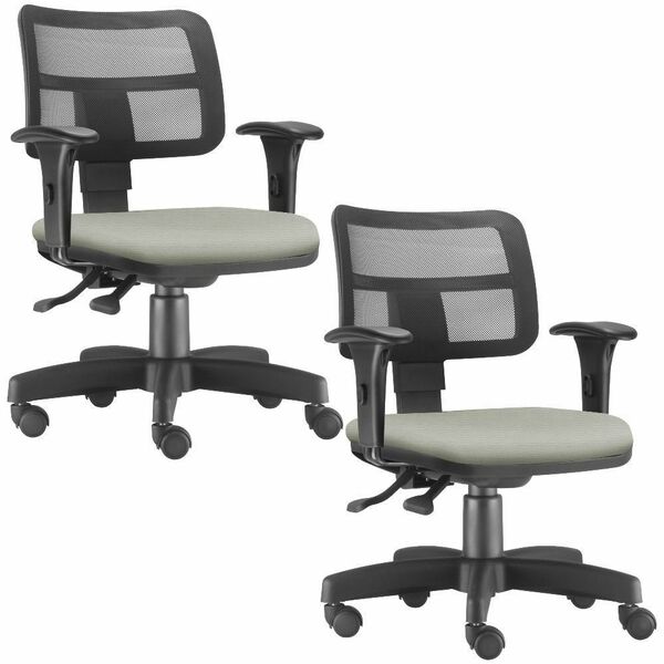 Kit 02 Cadeiras Giratórias Zip L02 Executiva Ergonômica Escri