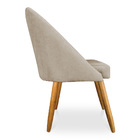 Kit 02 Cadeiras Jantar Bela Suede Bege Pés Palito Castanho -