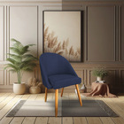 Kit 02 Cadeiras Jantar Bela Suede Pés Palito Castanho - Palla