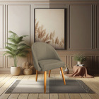 Kit 02 Cadeiras Jantar Bela Suede Pés Palito Castanho - Palla