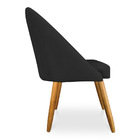 Kit 02 Cadeiras Jantar Bela Suede Preto Pés Palito Castanho -