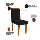 Kit 02 Cadeiras Júlia Veludo Preto Vl07 Pés Ypê - D'rossi