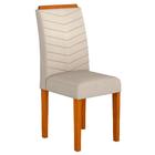 Kit 02 Cadeiras Lisboa Wood Cinamomo/ Bege - Moveis Arapongas