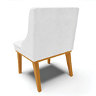 Kit 02 Cadeiras Liz Corano Branco Base Fixa Madeira Castanho