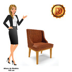 Kit 02 Cadeiras Liz Corano Nozes Base Fixa Madeira Castanho D