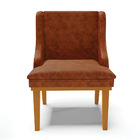 Kit 02 Cadeiras Liz Corano Nozes Base Fixa Madeira Castanho D