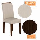 Kit 02 Cadeiras Londres Wood Imbuia/ Bege - Moveis Arapongas