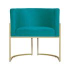 Kit 02 Cadeiras Luna Base De Metal Dourada Suede Escolha Sua